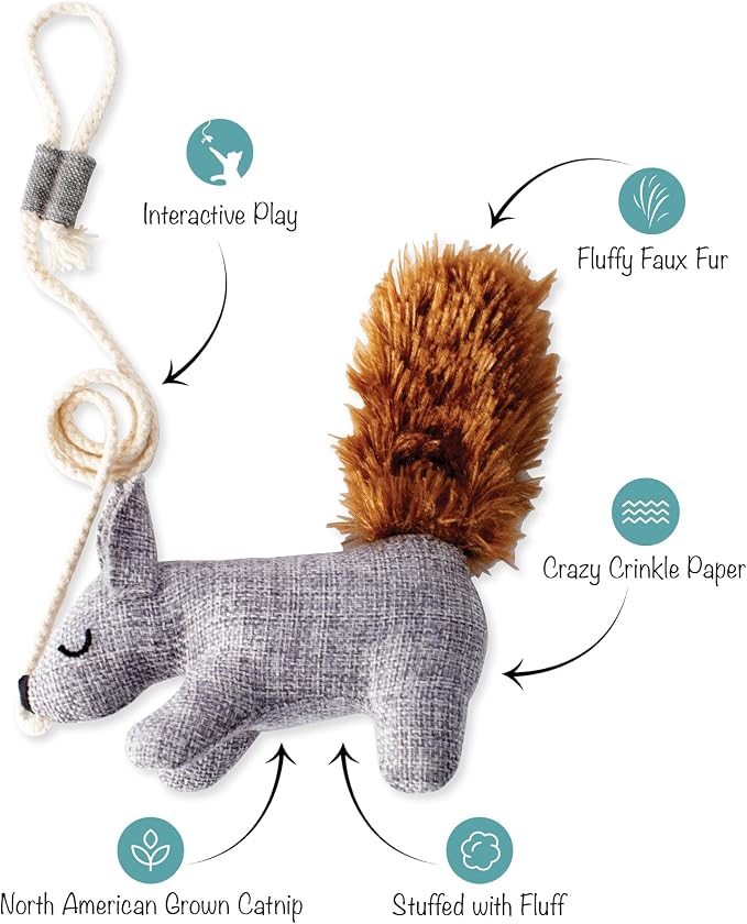 Fringe Studio ONE TUFF NUT Teaser Cat Toy, PetShop Collection (717001)