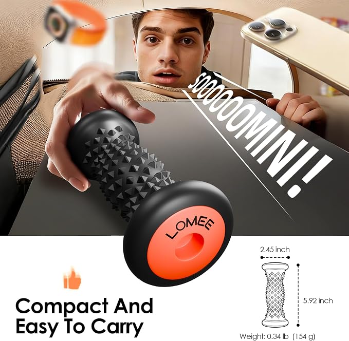 Foot Roller Massager for Plantar Fasciitis, Foot Arch and Heel Pain Relief | Deep Tissue Muscle Massage, Feet Ergonomic & Rounded Top Design