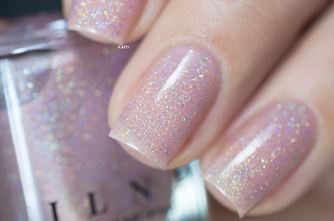 ILNP Sandy Baby - Peach Beige Holographic Sheer Jelly Nail Polish