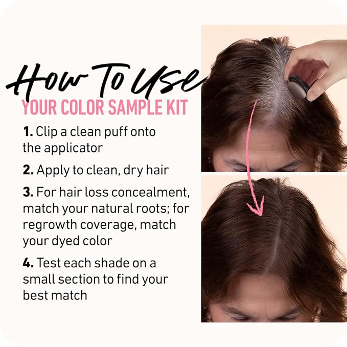 BOLDIFY Hairline Powder Color Sample Kit - Root Touch Up Hair Color for Gray Coverage - Bald Spot Concealing Hair Powder for Women & Men - 24-Hour Stain-Proof - Reds