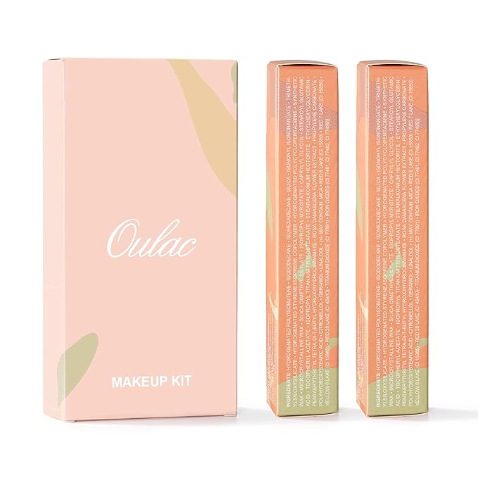 Oulac Matte Liquid Lipstick 2 PCS Set, Long Lasting Lipstick Waterproof Lip Stain, No Transfer, Creamy High Pigmented Formula with Rose Oil, Vegan [M11+M12]