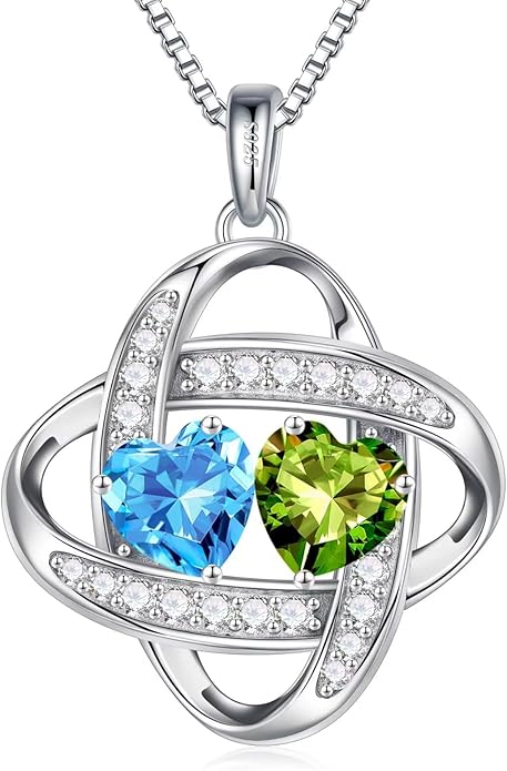 Iefil Valentines Day Gifts for Her - 925 Sterling Silver Love Knot Necklace, Anniversary Birthday Jewelry Gifts for Wife Girlfriend Mom