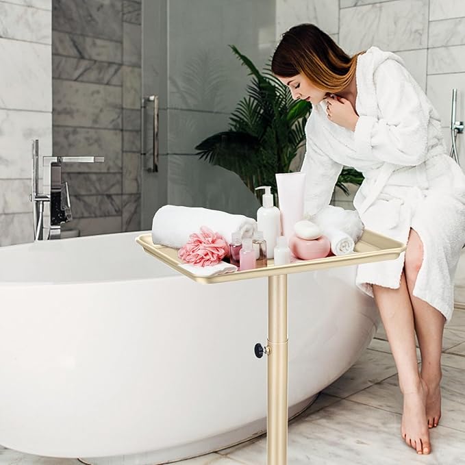 Salon Tray Hairdresser Tray on Wheels Hair Tray for Hair Stylist Gold