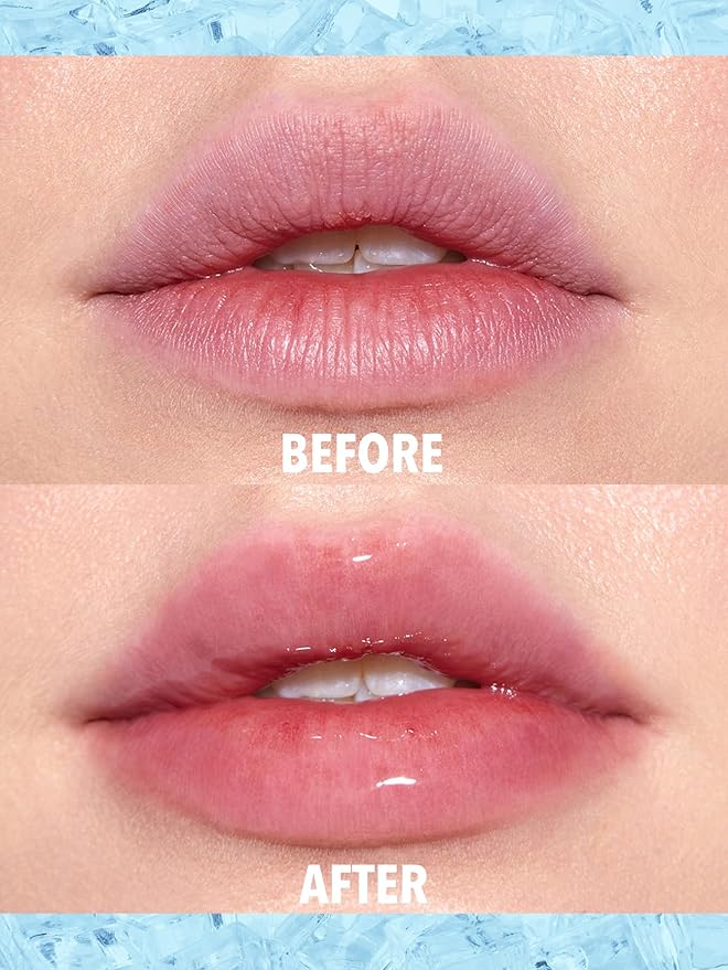 SHEGLAM Hot Goss Plumping Lip Gloss Instant Volumising High Shine Finish Moisturizing Lip Plumper Gloss Reduce Lip Fine Lines Non-Sticky-Ice Queen