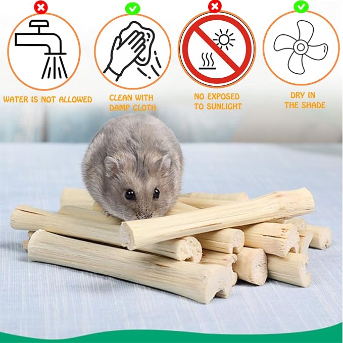 Wooden Rat Foraging Toy 7"x 5.1" Boredom Breaker Rabbit Enrichment Toys Interactive Treat Dispenser for Guinea Pig,Rabbit,Bunny,Hamster,Hedgehog, Chinchilla, Mouse,Rats,Sugar Gilders
