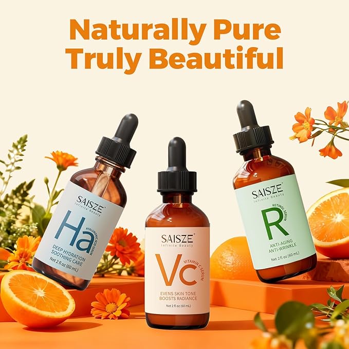 Vitamin C Serum for Face, Facial Serum for Dark Spot, Skin Care Gifts for Women, Christmas Stocking Stuffers, Anti Aging with Vitamin C, Hyaluronic Acid, Valentines Day Gifts for Her, 60ml