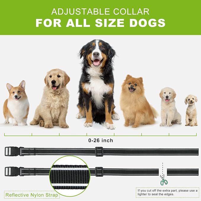 Citronella Dog Bark Collar, Dog Barking Collar with 2 Adjustable Sensitivity and Volume of Spray [1 Citronella Spray Refill] No Shock Anti Bark Collars for Small Medium Large Dogs, Black