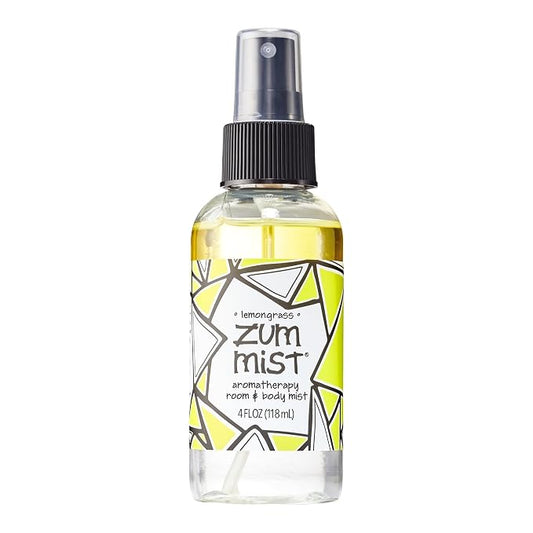 Indigo Wild Zum Mist Room & Body Spray - Aromatherapy Essential Oil Spray - Natural Body Mist & Room Spray - Lemongrass Scent - 4 fl oz