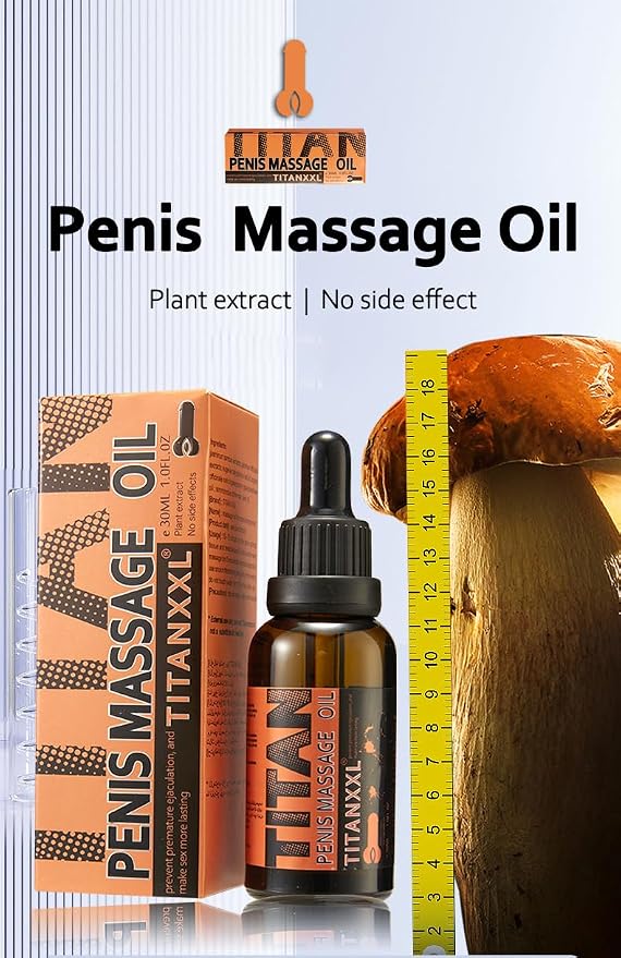 Titan XXL Extra Strength Massage Oil – Power Enlargement Gel Cream for Huge Enhanced Size, Enlarge Thickness, Strength, and Prolonged Performance (Titan XXL Oil)