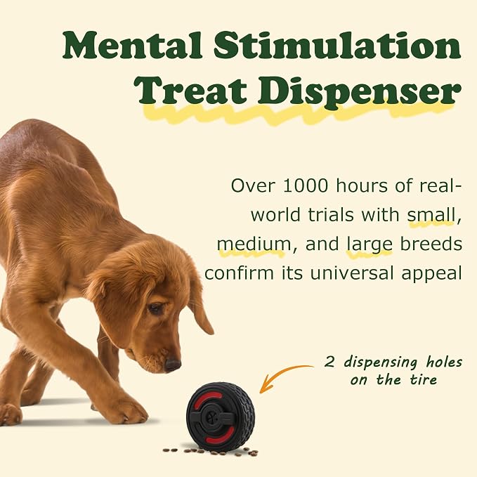 3-in-1 Dog Treat Toy for Aggressive Chewer, Natural Rubber Dog Puzzle, Bully Stick Holder, Frozen Treat Dispensing Toy for Small Medium Large Breeds