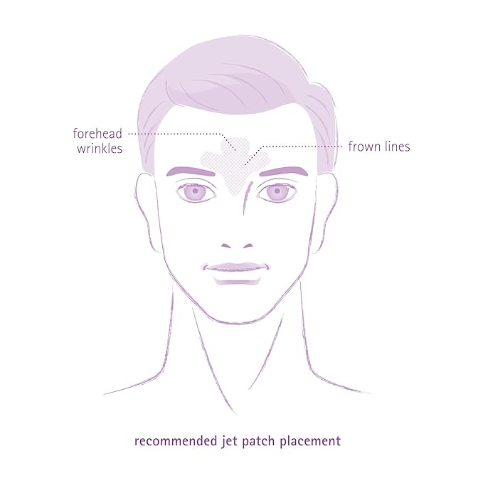 Toute Nuit Wrinkle Patches – Jet – Face Tape for Forehead and Large Frown Lines – Hypoallergenic Anti Wrinkle Patches – 20 Count, Made in USA