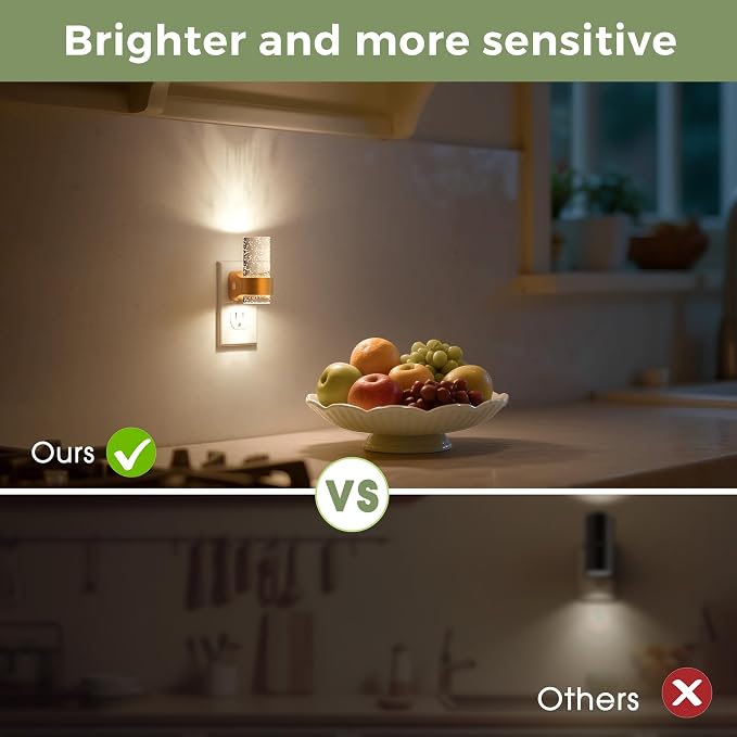 L LOHAS LED Night Lights Plug into Wall, 2 Pack Mini Dimmable Night Light | Dusk-to-Dawn, Soft White/Cool White/Amber 3 Light Color, 0-100LM Adjustable Brightness, Bubble Nightlight for Hallway