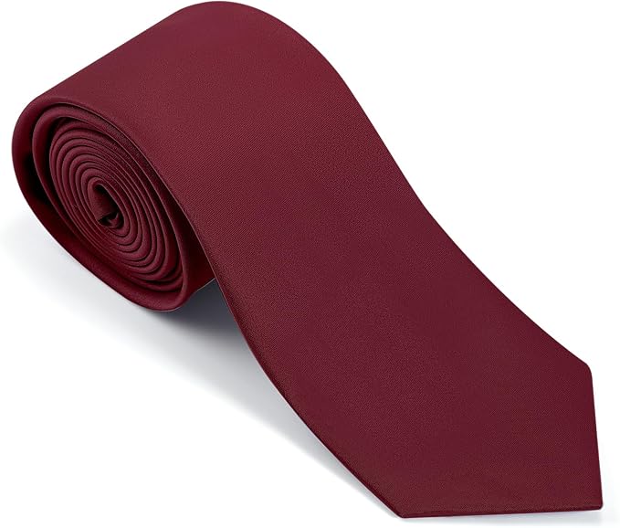 Black Tie Set in Gift Box Mens Solid Color 3.15" (8CM) Black Necktie and Pocket Square Set