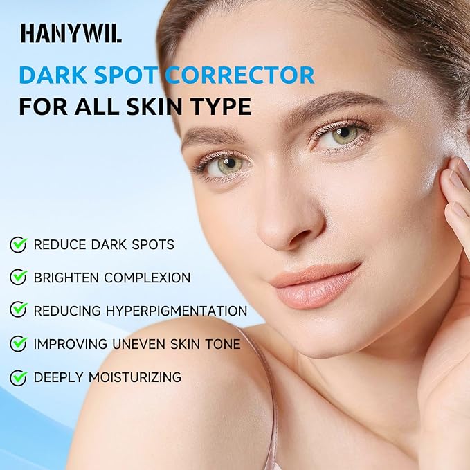 HANYWIL Dark Spot Remover for Face & Body Serum, Rapid Fade Treatment for Sun Spots, Age Spots, Melasma, Dermatologist-Tested Skin Tone Evenser (2.0 Fl Oz)