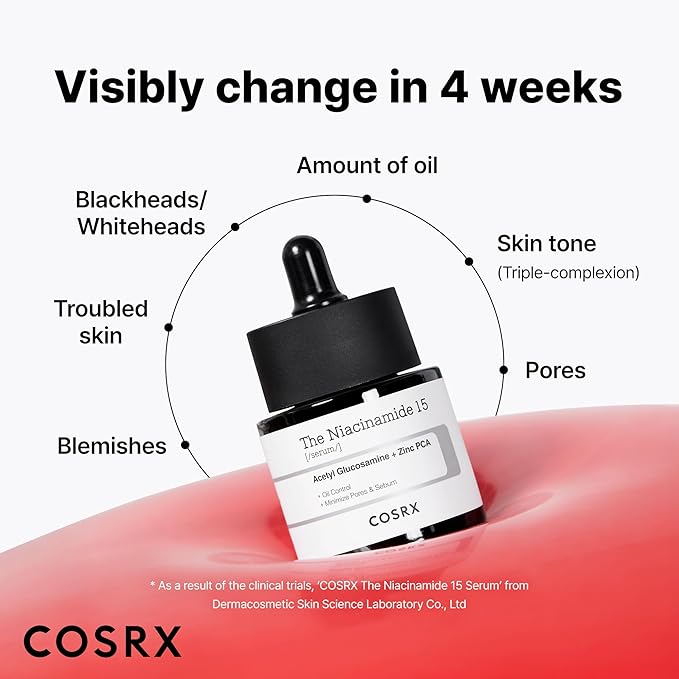 COSRX 15% Niacinamide Face Serum, 0.67 fl oz, Pore Minimizer Serum for Face, Even Skin Tone, Korean Skin Care, Stocking Stuffers, Gifts For Women