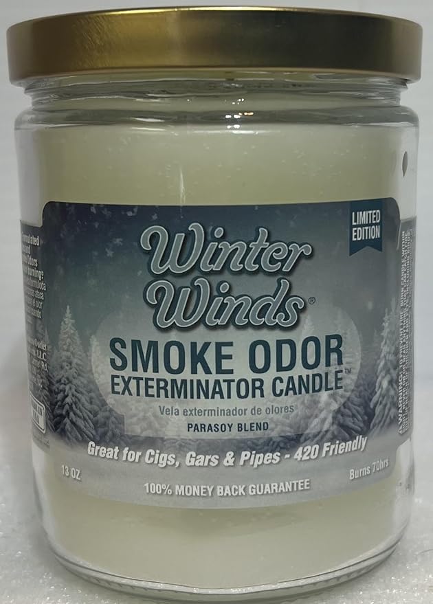 Smoke Odor Exterminator 13 oz Jar Candles Blue Serenity | Assortment of 8, Includes Blue Serenity, Winter Wind, Ocean Breeze, Nag Champa