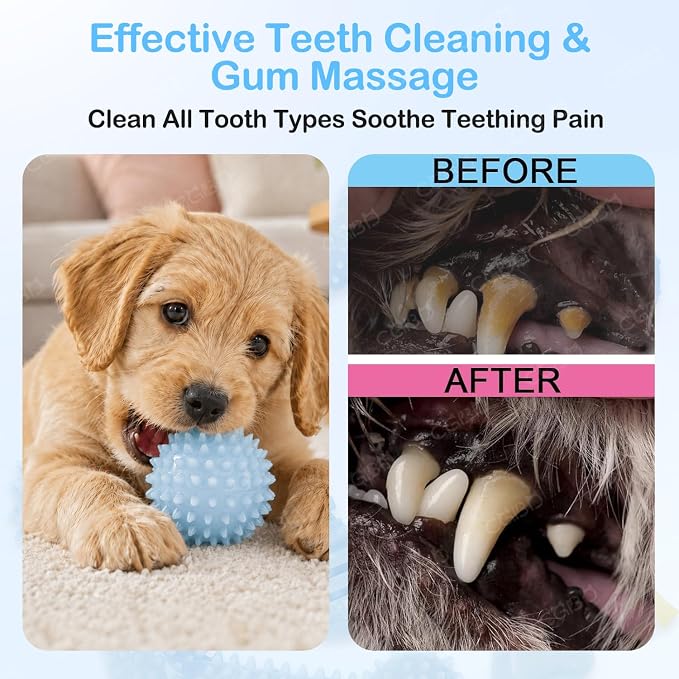 Puppy Toys, 6 Pack Dog Chew Toys for Puppy, Cute Blue Small Dog Toys, Teething Toys for Puppies, Soft Durable Interactive Chew Toy for Small Dogs
