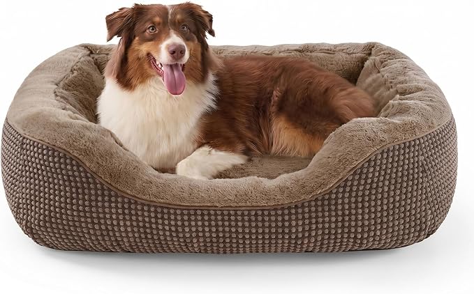 Large Dog Beds Large Sized Dog, Washable Orthopedic Warming Soft Sleeping Durable with Anti-Slip Bottom