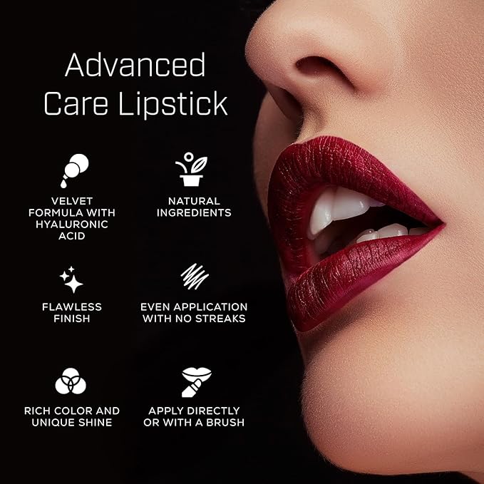 Radiant Professional Advanced Care Lipstick - Ultra Nourishing, Moisturizing Long Lasting Matte Lipstick With Vitamin E- UVA UVB Filters - VELVET (08 CORAL - PEACHY NUDE)