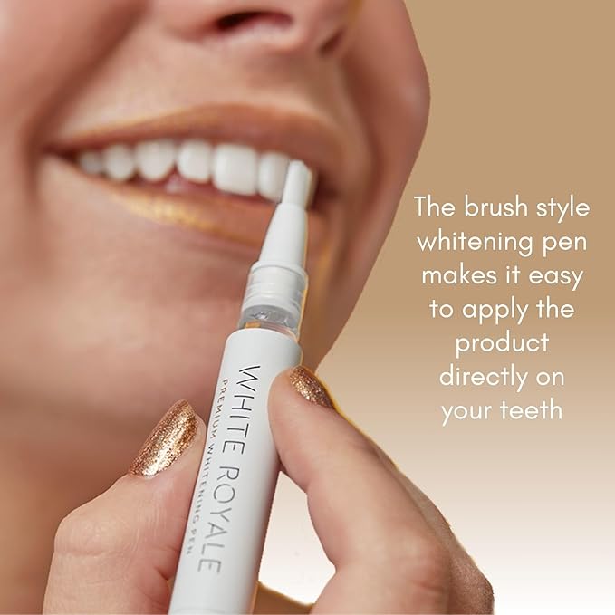 White Royale Premium Teeth Whitening Gel Pens with 9% Hydrogen Peroxide Superior Formula, Two 2ml Pens