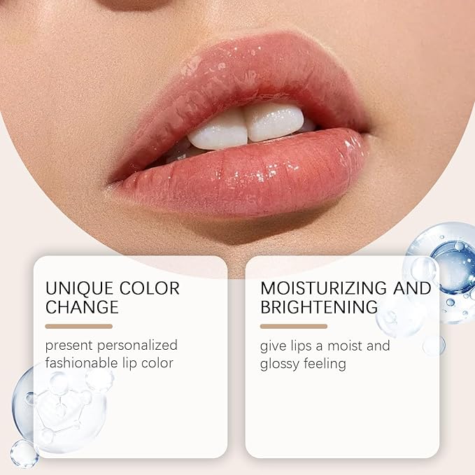Color Changing Lipstick for Women – Long Lasting Clear to Pink Lipstick, Moisturizing Color Changing Lip Gloss, 0.12 OZ