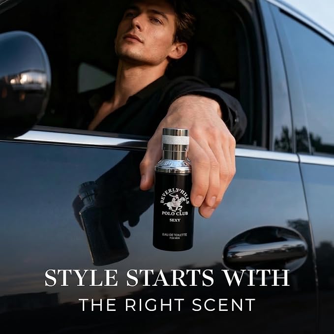 Beverly Hills Polo Club Men's Fragrance Collection - 4 Premium Eau de Toilette Colognes (1oz Each) - Diverse, Long-Lasting Scents: Blaze, Sexy, Rogue, Active - Ideal Gift Set for Him