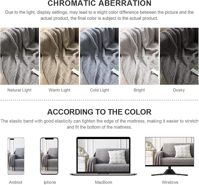 BOURINA Light Grey Throw Blanket 50x90Inch Boho Knit Soft Throw Bed Blanket | Knitted Throw Blanket 50x90 Inches, Soft Lightweight Boho Weave Throw Decorative Couch Blanket for Living Room Bed Runner