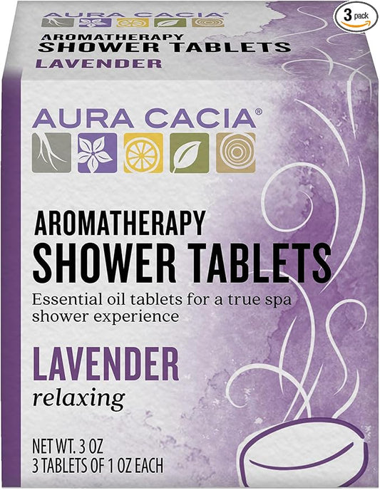 Aura Cacia Shower Tablet Relaxing Lavender 3 oz., (Pack of 3)