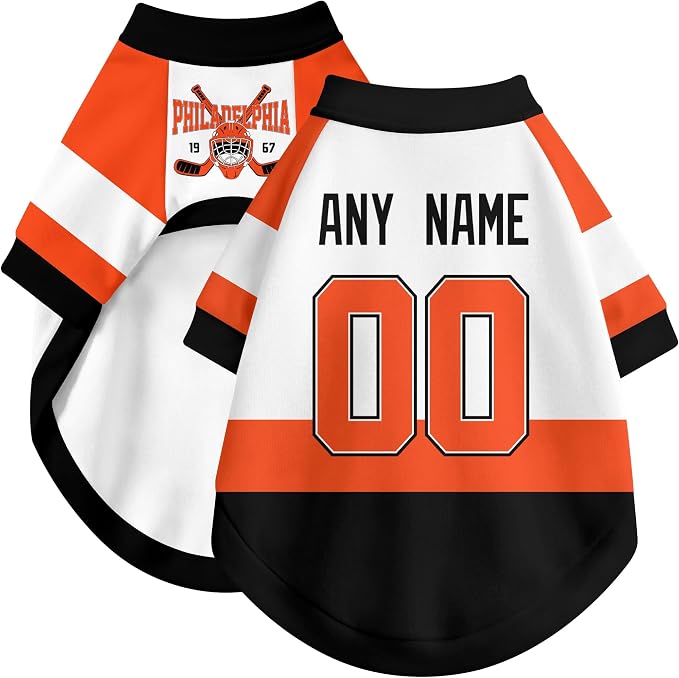 Philadelphia Dog Clothes Personalized Pet T Shirt for Dogs Gift | Custom Name Number Jersey Style Pet Shirt for Dog