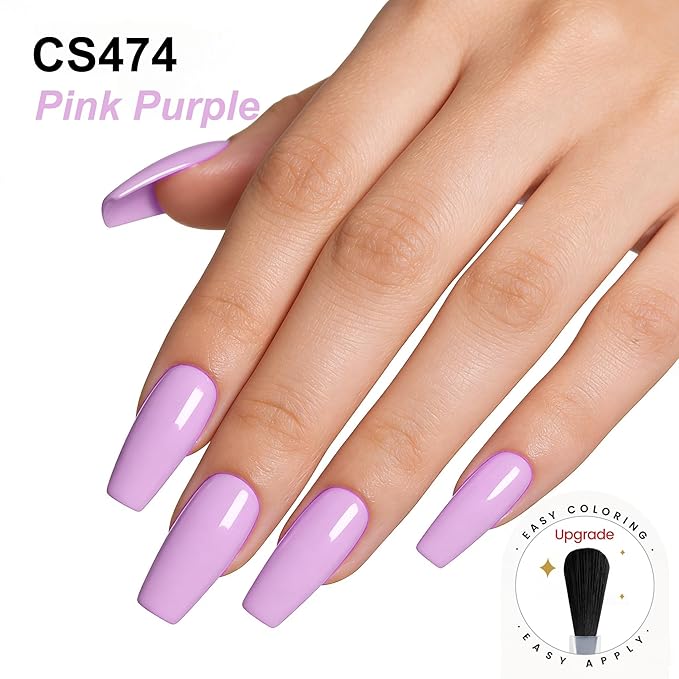 YTD Likomey Pink Purple Gel Nail Polish,15ml Salon Home DIY Manicure and Pedicure Fall Winter Soak Off UV Color Varnish,CS474