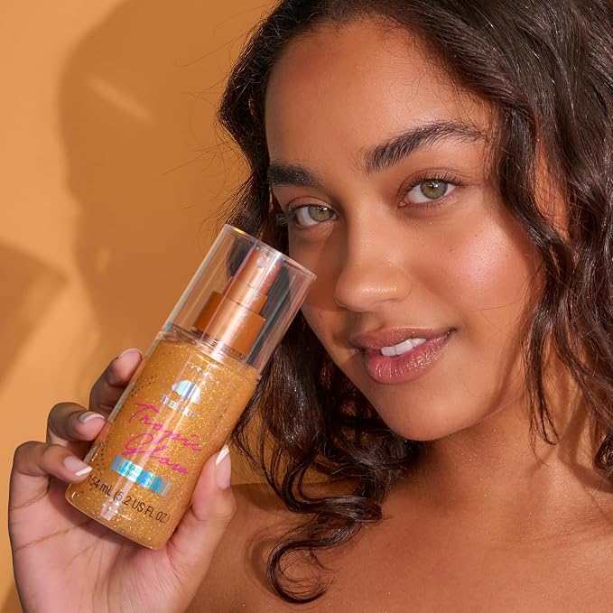 Tree Hut Tropic Glow Hair & Body Mist, Hydrating & Alcohol-Free, Light Shimmer Body Spray with Almond, Golden Amber, and Sandalwood Notes, Alcohol-Free Formula, 5.2 Fl Oz.