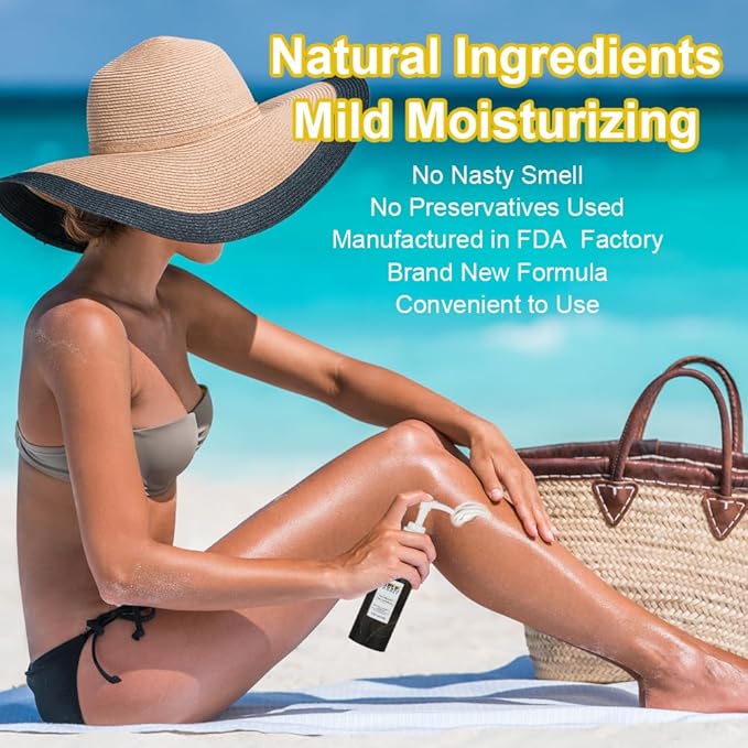 Generic Self Tanner - Sunless Self Tanning Lotion | Aloe Vera & Coconut for a Natural Bronzer | Knocks Out Orange Tones NonToxic Sunless Gradual Tanning Lotion, 5.2OZ/150g, BROWN