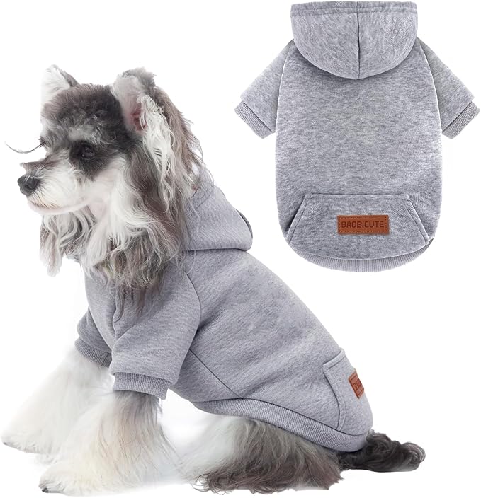 1 Pack Dog Hoodie Warm Hood Dog Sweater Cold Weather Small Dogs Sweatshirt Comfort Pet Clothes for Small Medium Dogs with Pockets Cats Chihuahua Clothes for Male Female Girl Boy Sporty Daily Wear