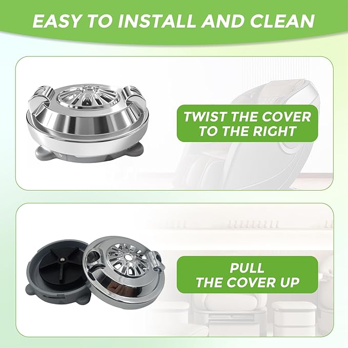 Pipeless Jet Motor Magnetic Head BF-004 Pedicure SPA Chair Part Replacement for LURACO Bathtub Jets Includes Propeller and Cap Silver