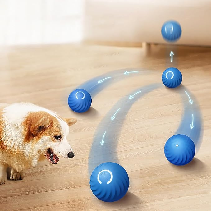 Smart Jumping Ball for Dogs,Automatic Moving Dog Toy,Pet Ball,Blue,All Breed Sizes,Adult Dogs