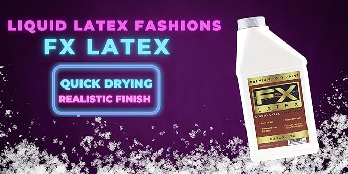 Liquid Latex - Face and Body Paint, Ammonia Free, Easy On and Off, Cosplay Makeup, Create Professional Monster, Zombie Arts 16 Oz (Chocolate)