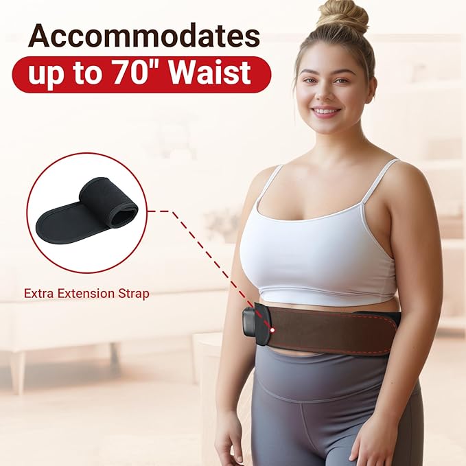 Comfytemp 5000mAh Portable Red Light Therapy Belt for Body, FSA Eligible HSA Near Infrared Light Therapy Wrap, 13W Wearable Light Wrap for Lower Back Waist Belly Joint Muscle Pain Relief, 50''x7''