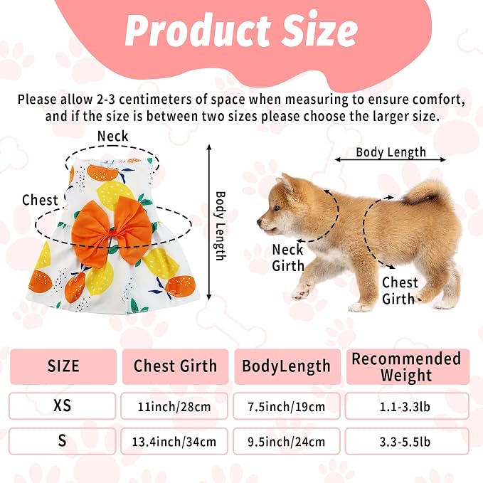 5 Pcs Dog Dresses Floral Puppy Cat Pet Dresses Dog Bowknot Dresses for Small Dogs Girls Puppy Summer Floral Skirts Outfits Cute Princess Pet Dress for Female Yorkie Cats Dogs Pets