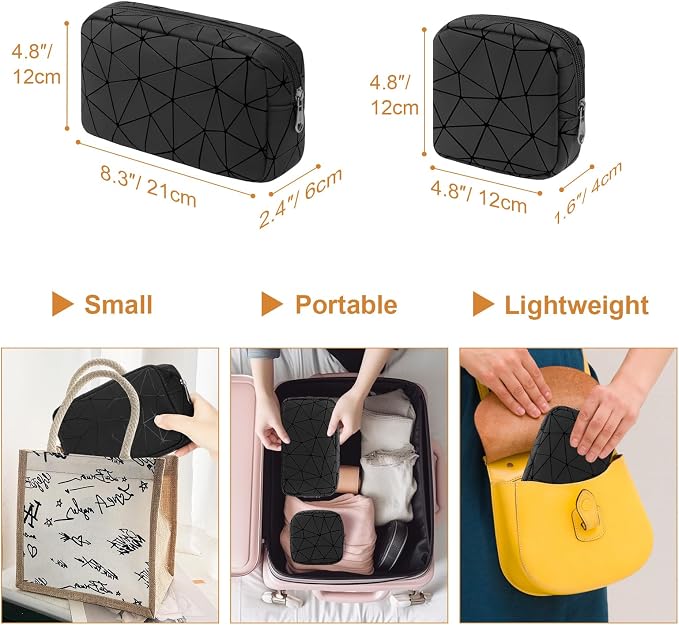 Likesing Period Bag for Teen Girls, Leather Sanitary Napkin Storage Bag, Portable Menstrual Pad Bag Period Pads Pouch, Small Make Up Bags
