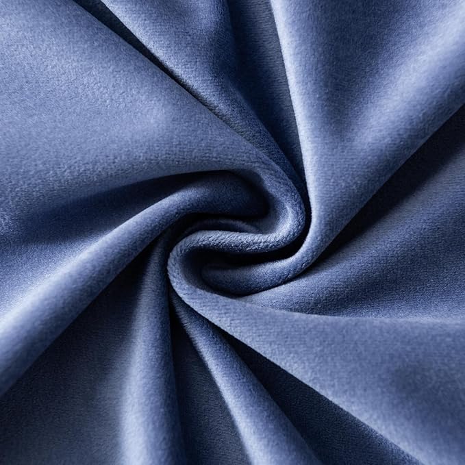 JUSPURBET 16x16 Decorative Velvet Throw Pillow Covers Cases Set of 2,Blue | Modern Soft Cushion Covers with Hidden Zipper for Couch Sofa Bed Living Room Bedroom Home Decor