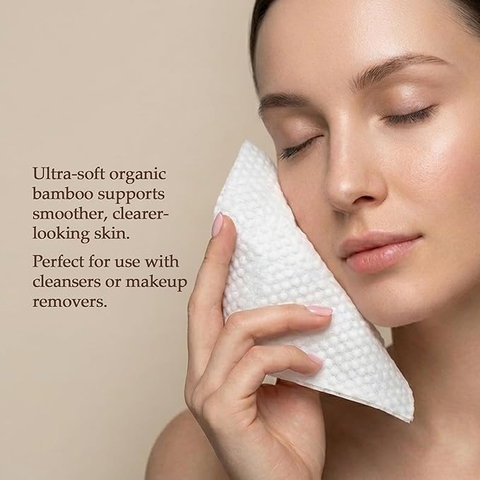 Dr. Nima's Clear Skin Towel, Organic Bamboo Face Towel, Physician Created Luxury Skin Care, Disposable Face Towel, Makeup Remover Dry Wipes, Ultra Soft, 1 Pack, 50 Ct