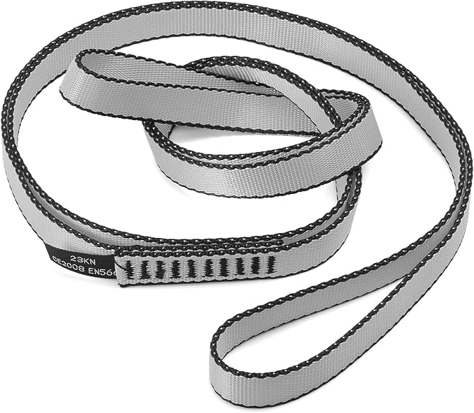 18MM Nylon Climbing Sling Runner 23KN CE2008/EN566 Strong Webbing Straps for Rock Climbing,Mountaineering, Rappelling, Swing, Yoga Hammock etc