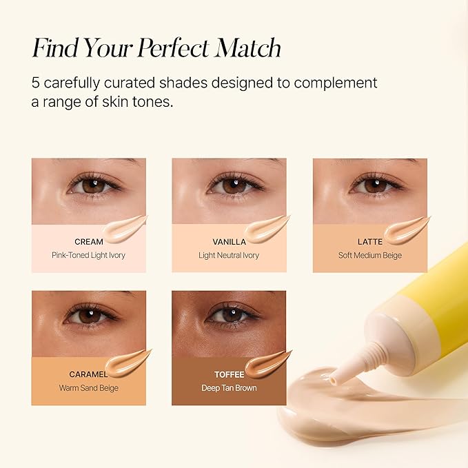 shaishaishai BANANA PDRN Conceal - Hydrating Under Eye Cream & Dark Circle Coverage, Advanced Formula with PDRN + Ectoin, Non-Sticky, Korean Skincare, 0.52 oz (Caramel)