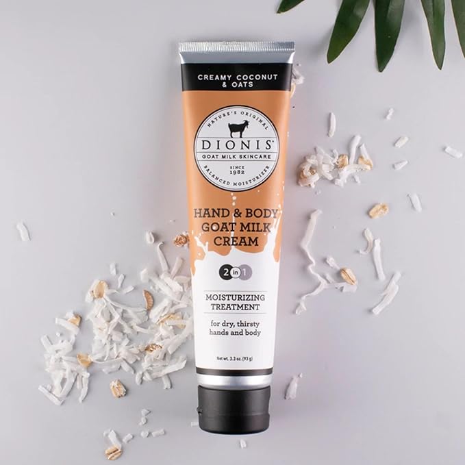 Dionis Goat Milk Hand & Body Cream Creamy Coconut & Oats 3.3oz (Pack of 1)