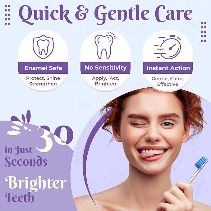 Natural Mint Teeth Whitening Powder, Fluoride Free, 0.63 oz, Fresh Breath Care