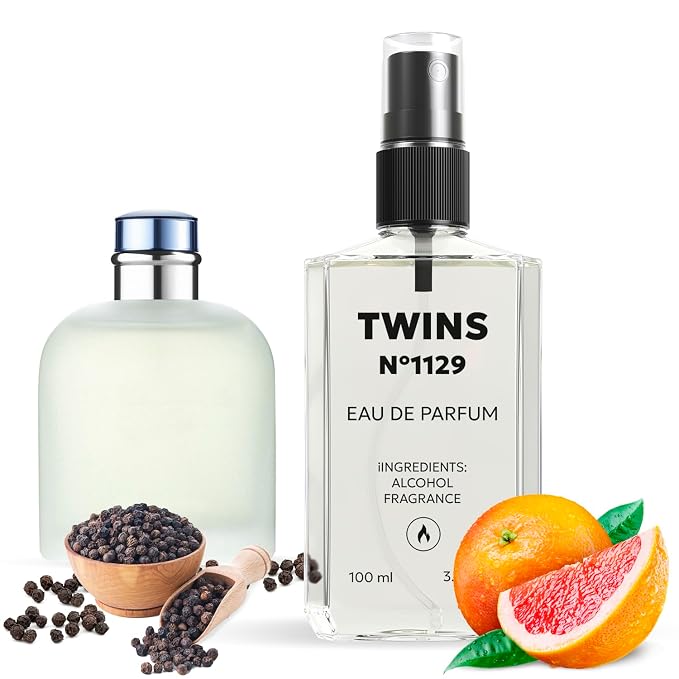TWINS Impression of Light Blue Pour Homme | Perfume for Men Eau de Parfum | No.1129 | 3.4 Fl Oz / 100 ml
