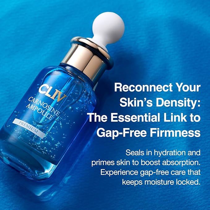 CLIV Carnosine Ampoule, Korean Skincare Hydrating & Smoothing Face Serum with Carnosine, Retinol & Peptides, Moisture Layering for Skin Balance, balloon serum 1.01 fl oz