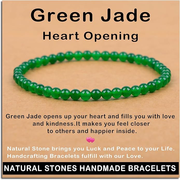 AD Beads Handmade Gemstone Stretch Elastic Bracelet Crystal Healing Reiki Nature's Beauty and Spiritual Essence Unisex