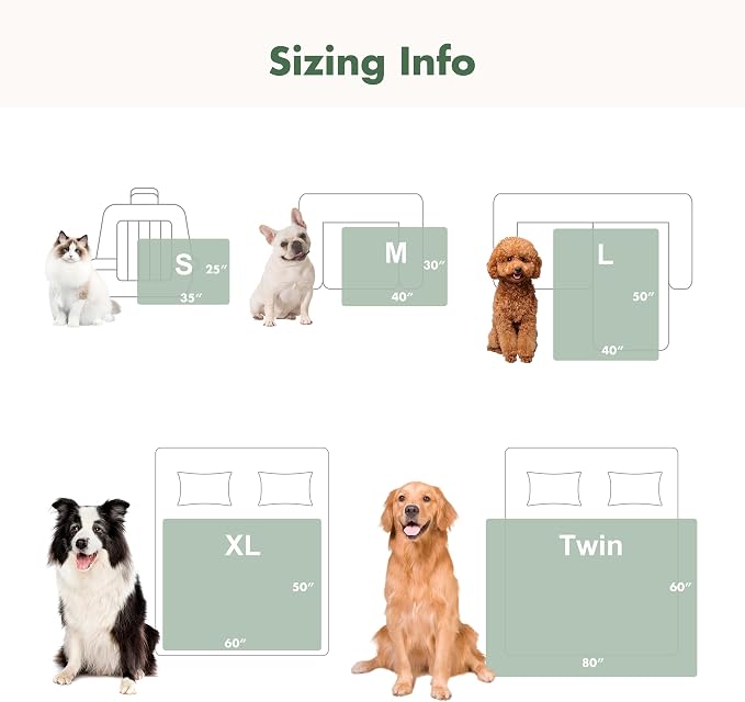 Soft Cozy Waterproof Dog Blanket for Couch - Room Decor Medium Pet Blanket for Furniture Protector, Washable Dog Crate Blankets for Indoors & Outdoors, Cream, 30"x40"
