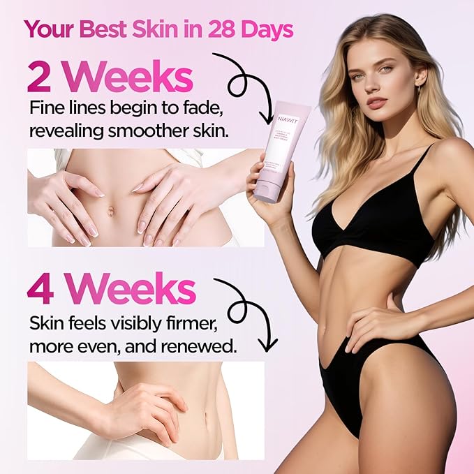 Firming Smoothing Body Cream – Helps Reduce Cellulite & Loose Sagging Skin | Tightening, Lifting and Sculpting for Belly, Thighs, Butt | Enhance Elasticity & Smoother Body Moisturizer 125 ml